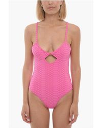 Zadig & Voltaire - Patterned One-Piece Swimsuit With Cut-Out Detail - Lyst