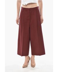 Marni - Cotton Gaucho Trousers With Welt Pockets - Lyst
