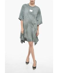 Maison Margiela - Mm6 Oversized Fit Jersey Tee-Dress With Flared Bottom - Lyst