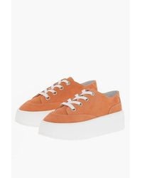 Maison Margiela - Mm6 Suede Low-Top Sneakers With Contrast Platform 5,5Cm - Lyst