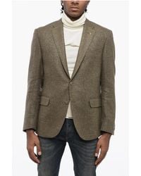 Corneliani - Cc Collection Virgin Wool Blend Blazer With Notch Lapel - Lyst