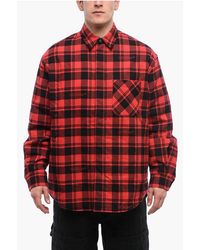 Off-White c/o Virgil Abloh - Checkered Lined Flannel Overshirt - Lyst
