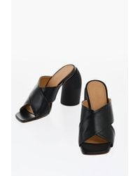Off-White c/o Virgil Abloh - Leather Criss Cross Spring Mules With Statement Heel 10 Cm - Lyst