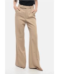 Chloé - Virgin Wool Flared Fit Chinos Pants - Lyst