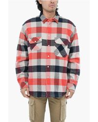 Woolrich - Buffalo Check Ranch Padded Overshirt With Snap Buttons - Lyst