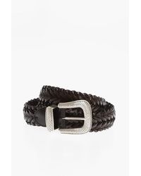 KATE CATE - Braided Leather Tex Mex Belt With-Tone Buckle 40Mm - Lyst