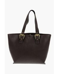 Versace - Jeans Couture Textured Faux Leather Tote Bag With Golden Buc Size Unic - Lyst