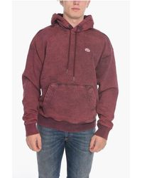 DIESEL - D-Um-Rib-Ne Felpa Hoodie Sweatshirt With Embroiedered Logo - Lyst