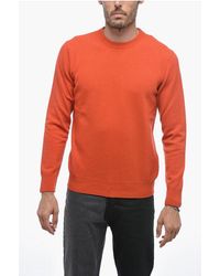 Altea - Crew Neck Lunetta Virgin Wool Sweater With Contrasting Patch - Lyst