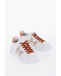 Hogan - Leather Rebel Low-Top Sneakers With Suede Monogram - Lyst