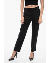 True Royal - Straight-Fit Pants With Lurex Stripe Pattern - Lyst