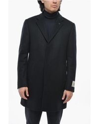 Corneliani - Cc Collection Virgin Wool Lined Coat With Center Vent - Lyst