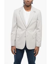 Dior - Slim Fit Wool Blazer With Flap Pockets - Lyst