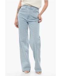 KENZO - Patterned Seigaiha Ayame Straight Fit Denims 23Cm - Lyst