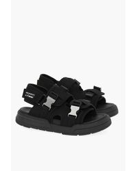 Neil Barrett - Li-Ning Solid Color Double Buckle Sandals With Socks - Lyst