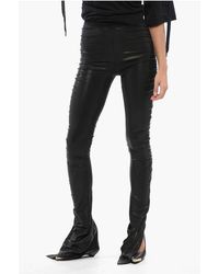 Rick Owens - Lurex High-Waisted Pants With Gathered Detail - Lyst