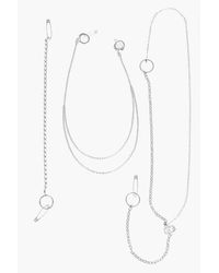 Maison Margiela - Mm6 Pins With Safety Pins And Chains Desing - Lyst