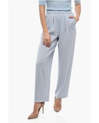 Armani - Emporio Relaxed-Fit Pants With Dreapped Detailing - Lyst