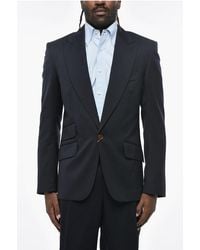 Vivienne Westwood - Virgin Wool Side Vents Peak Lapel 1-Button Blazer - Lyst