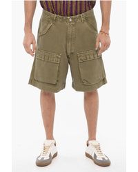 1989 STUDIO - Solid Color Cargo Shorts With Belt Loops - Lyst