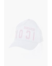 DSquared² - Icon Solid Color Baseball Cap With Cracked Print - Lyst