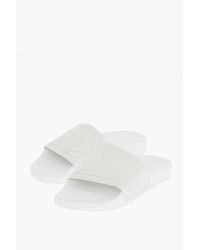 Maison Margiela - Mm6 Solid Color Slides With Embossed Logo - Lyst