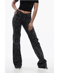 Off-White c/o Virgil Abloh - Flared Straight Leg Long Jeans With All-Over Graphic Print 2 - Lyst