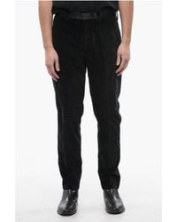 AllSaints - Velvet Skinny Fit Lyra Pants With Satin Trims - Lyst