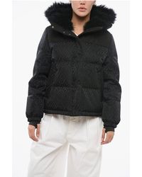Yves Salomon - Monogrammed Ski Jacket With Fur - Lyst