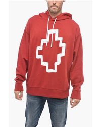 Marcelo Burlon - Brushed Cotton Tempera Cross Hoodie With Maxilogo - Lyst