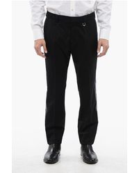 John Richmond - Wool Akulin Pants With Rhinestones Side Bands - Lyst