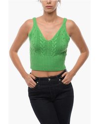Samsøe & Samsøe - V-Neck Knitted Kaya Crop Top - Lyst