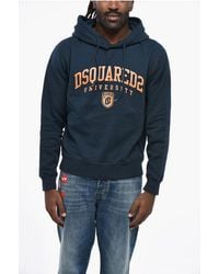 DSquared² - Hoodie Cool Fit Cotton Fleece With Printed Logo - Lyst