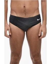Nike - Two-Tone Swim Briefs With Embroidered Logo - Lyst