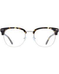 London Retro - Tortoise/ Square Metal Eyeglasses Online - Lyst