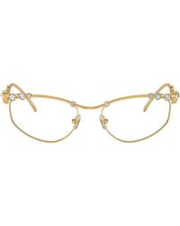 Swarovski - Irregular Metal Eyeglasses Online - Lyst