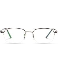 Oublie - Gunmetal Semi-Rimless Square Eyeglasses - Lyst