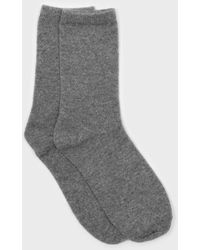 Glassworks Dark Grey Smooth Wool Long Socks