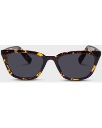 Glassworks - Tortoise Shell Classic Cat Eye Sunglasses - Lyst