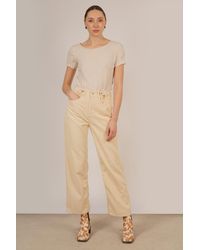 Cream Corduroy Pants for Women - Up to 