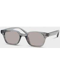Glassworks - Grey Rectangular Frame Sunglasses - Lyst