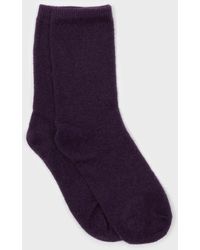 Glassworks - Violet Smooth Wool Long Socks - Lyst