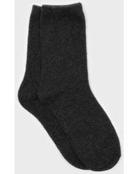 Glassworks Charcoal Smooth Wool Long Socks - Multicolour