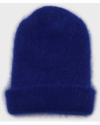 Glassworks Cobalt Blue Mohair Beanie Hat