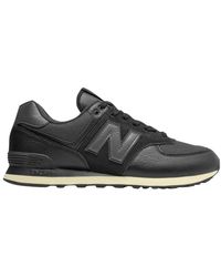 New Balance 574 Black Velocity Red for Men - Lyst