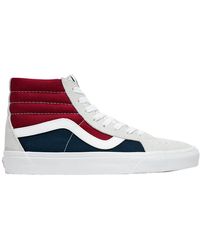 red white and blue vans high top