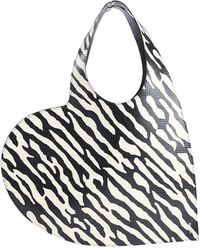 Coperni - Zebra Print Heart Tote Bag 'black/white' - Lyst