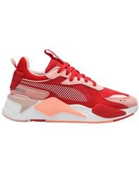 red and pink pumas