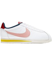 nike cortez red white blue womens