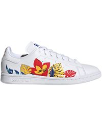 Clam rechter Per Adidas Stan Smith Floral Shoes for Women | Lyst